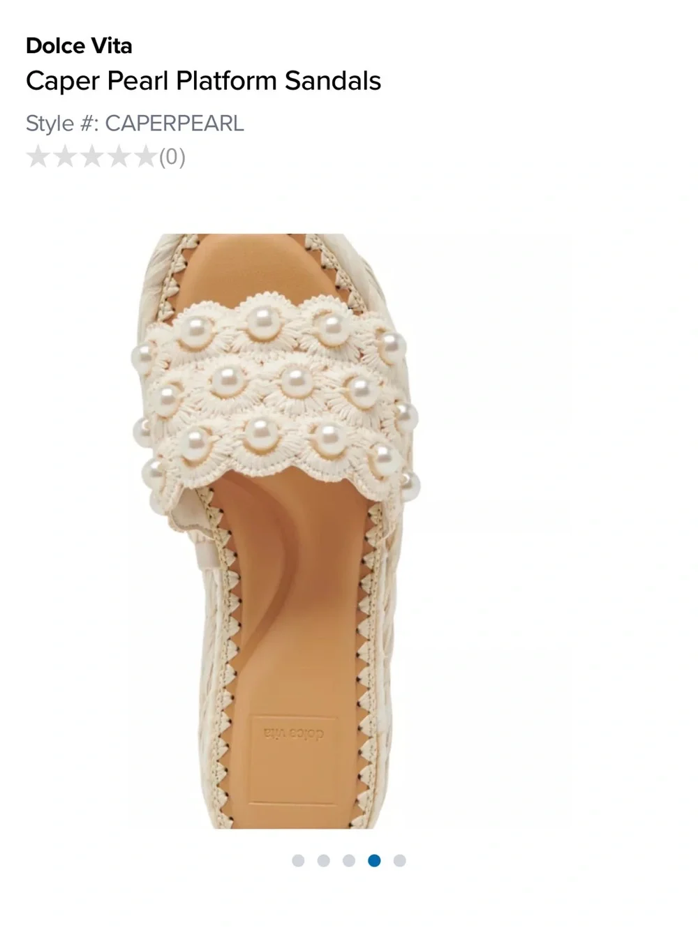 Dolce Vita - Women's Caper Pearl Platform Sandals NIB 6.5